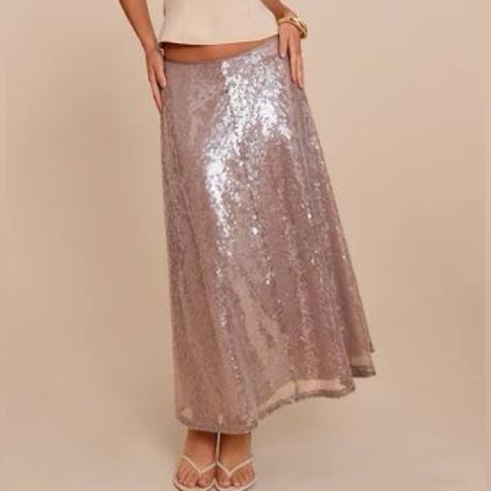 pretty little thing PLT sequin skirt mocha